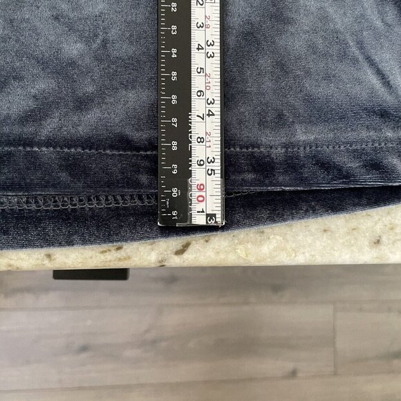 Bishop + Young NWT Hayden Velvet Dress Womens Sz L Blue Shift Knee Length Retro - Picture 14 of 14